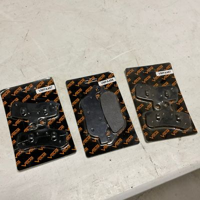 Three Sets of Volar Motorcycle Brake Pads Part Numbers VMFA457 and VMFA458