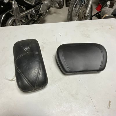 Two Motorcycle Sissy Bar Backrest Pads