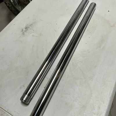 A Pair of Custom Chrome Motorcycle Inner Fork Tubes