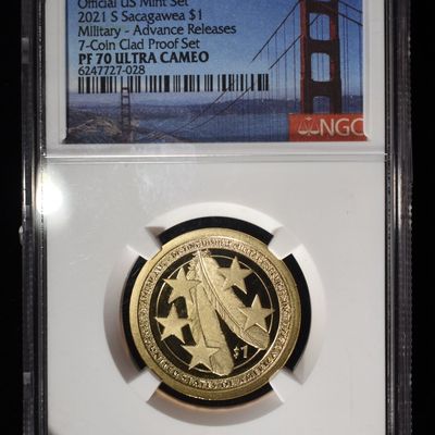 2021-S SACAGAWEA $1 MILITARY- NGC PF70