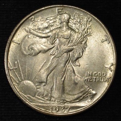 1937 WALKING LIBERTY HALF DOLLAR VERY CH BU