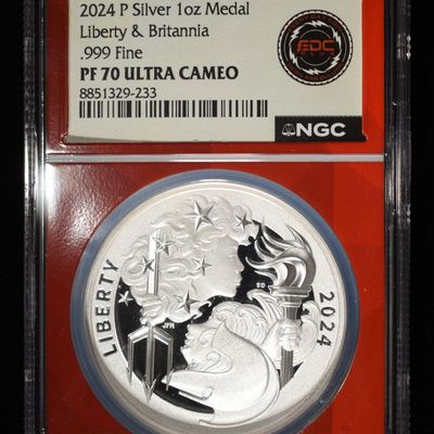 2024-P SILVER LIBERTY & BRITANNIA NGC PF-70 UCAM