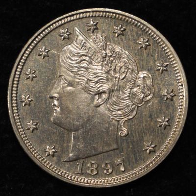 1897 LIBERTY 'V' NICKEL GEM PROOF