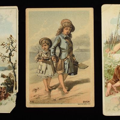 (3) VINTAGE ADVERTISMENTS CARDS