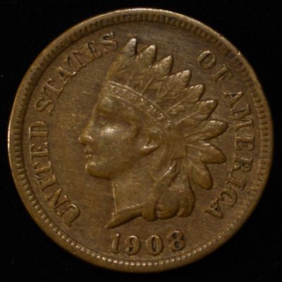 1908-S INDIAN HEAD CENT XF