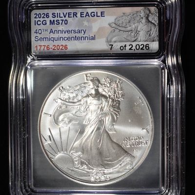 2026 AMERICAN SILVER EAGLE ICG MS70