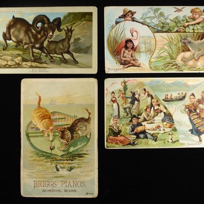 (4) VINTAGE ADVERTISMENTS CARDS