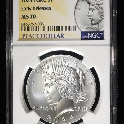 2024 PEACE DOLLAR NGC MS70 EARLY RELEASES