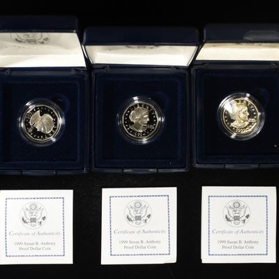(5) 1999 SBA PROOF COINS