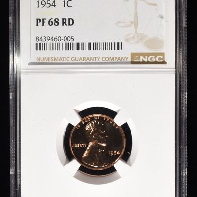 1954 WHEAT CENT NGC PF68 RD