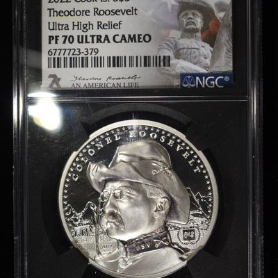 2022 COOK ISLANDS ROOSEVELT NGC PF70 ULTRA CAMEO