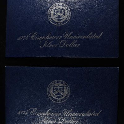 (2) 1974 EISENHOWER UNC SILVER DOLLARS