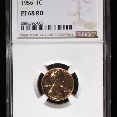 1956 WHEAT CENT NGC PF68 RD
