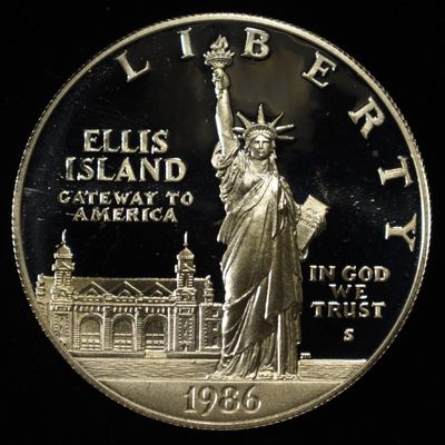 1986-S COMMEM $1 90% SILVER PROOF