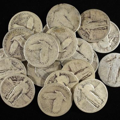 (20) STANDING LIBERTY QUARTERS