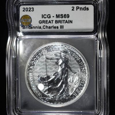 2023 GREAT BRITAIN 1 OZ .999 ICG MS69