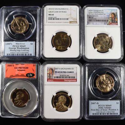 (6) GRADED DOLLARS