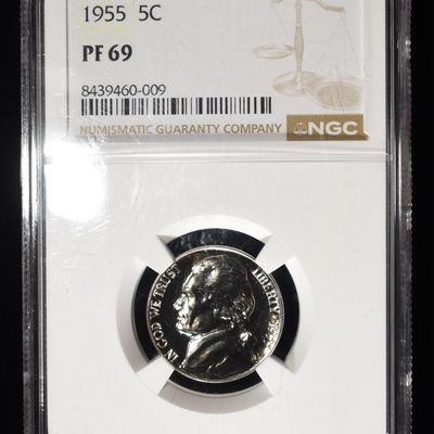 1955 JEFFERSON NICKEL NGC PF69