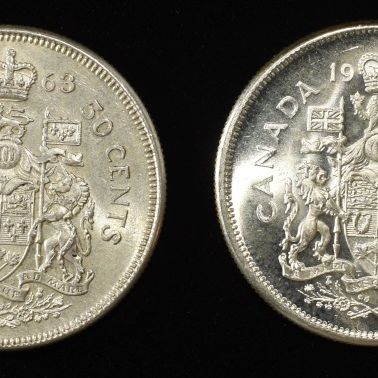 (4) 80% SILVER CANADIAN 50C COINS