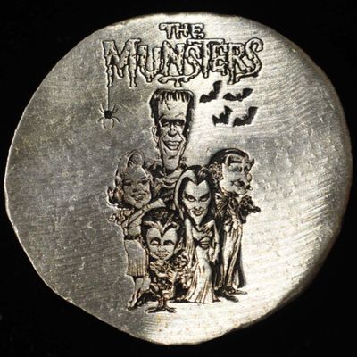 THE MUNSTERS 1 OZ .999 SILVER ROUND