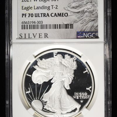 2021-W T-2 PROOF SILVER EAGLE NGC PF70 ULTRA CAMEO