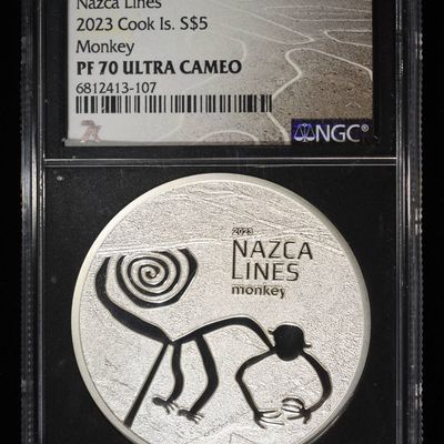 2023 COOK IS. NAZCA LINES MONKEY NGC PF-70 UCAM