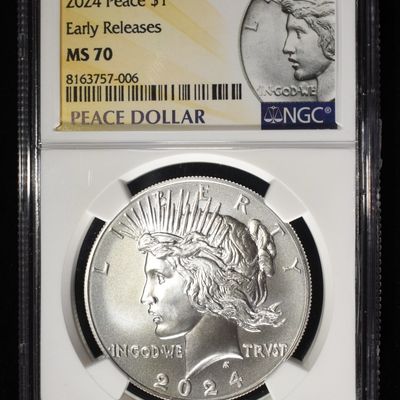 2024 PEACE DOLLAR NGC MS70 EARLY RELEASES