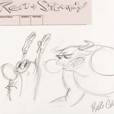 A "Ren & Stimpy" Drawing by Bob Camp.