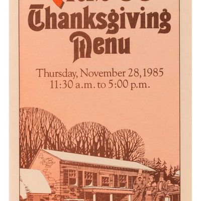 A Rare 1985 Club 33 Thanksgiving Menu.