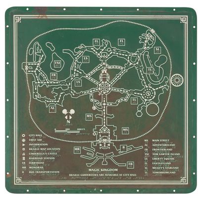 A Magic Kingdom Braille Map.