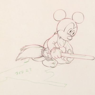 A "Fantasia" Sorcerer Mickey Original Production Drawing.