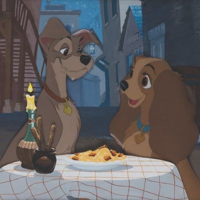 A Pair of "Lady and the Tramp" Original Production Cels.