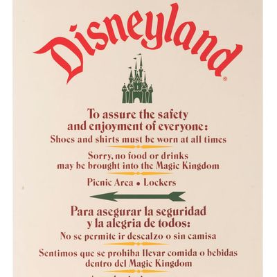 A Disneyland Welcome Sign.