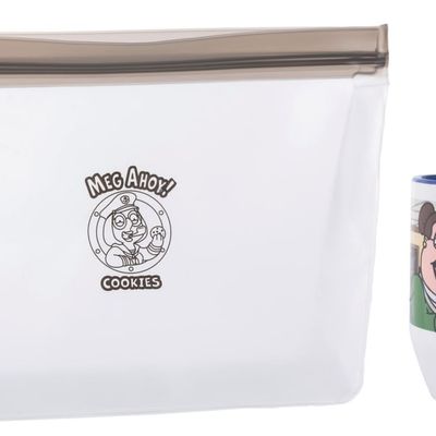 A "Family Guy" Crew Gift Meg Ahoy Bag & Librarian Mug.