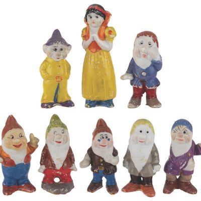 A "Snow White and the Seven Dwarfs" Borgfeldt Bisque Set.