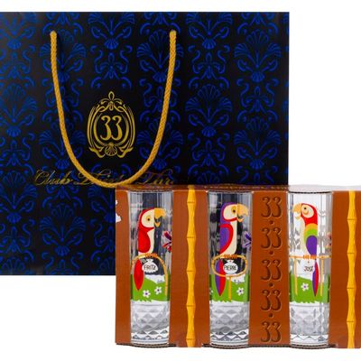 A Club 33 Tropical Hideaway SHAG Glassware Set.