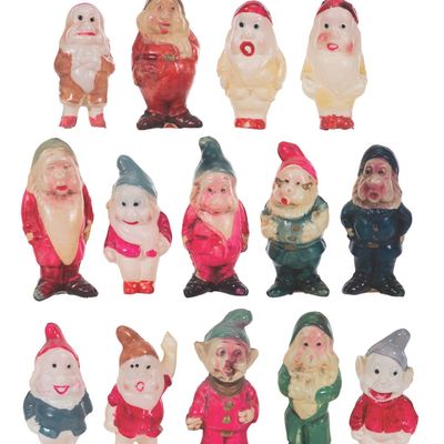 Two Sets of "Snow White and the Seven Dwarfs" Celluloid Figurines.