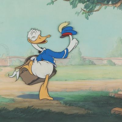 A "Mickey's Circus" Production Cel and "Self Control" Background.