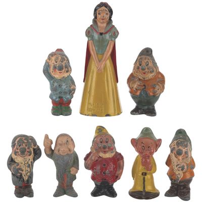 A "Snow White and the Seven Dwarfs" Die-Cast Figurine Set.