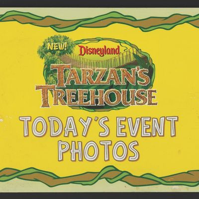 A Tarzan's Treehouse Event Photos Sign.