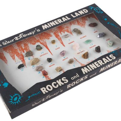 A Walt Disney's Mineral Land Rocks and Minerals Kit.