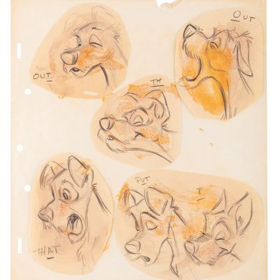 A "Lady and the Tramp" Original Model Sheet.