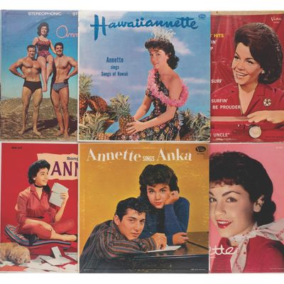 A Collection of Annette Record Albums.