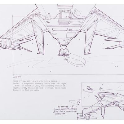 An Original Captain EO Spaceship Storyboard.