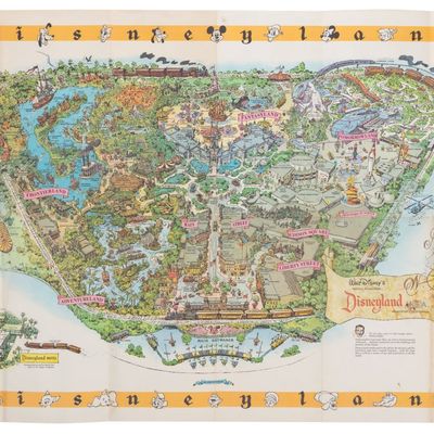 A 1958-C Disneyland Souvenir Map.