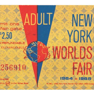 An Adult New York World's Fair Ticket.