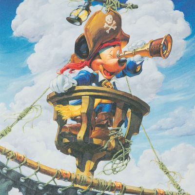 A "Pirate Mickey Mouse" Limited Edition Canvas Print.