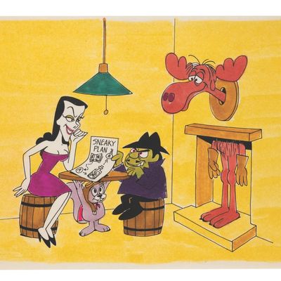 A Rocky and Bullwinkle Limited Edition Cel #4 Original Color Guide.