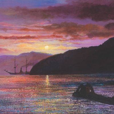 A Peter & Harrison Ellenshaw "20,000 Leagues Under the Sea" Canvas Print.