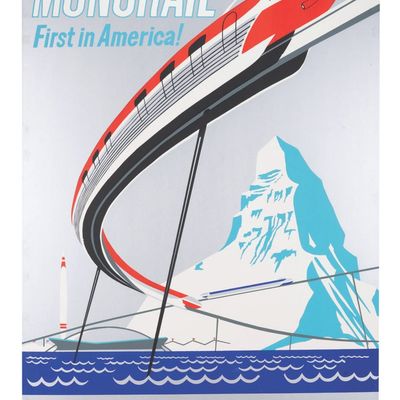 A Disneyland-Alweg Monorail Attraction Poster.
